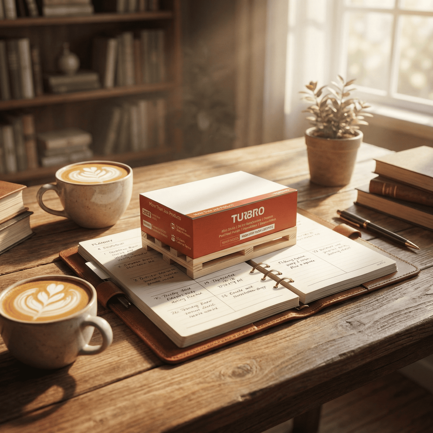 Decorative Sticky Notes Set with Desktop Stand
