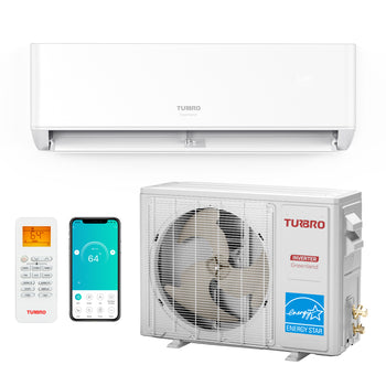 TURBRO 12000 BTU WiFi Enabled, 23 SEER2 Ductless Mini Split AC, Inverter System with Heat Pump, Energy Efficient and Quiet, Cools Up to 550 Sq.Ft., Greenland Series,view 1