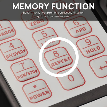 MEMORY FUNCTION

Built-in memory chip remembers last settings for quick and convenient use.
