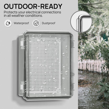 OUTDOOR-READY
Protects your electrical connections in all weather conditions.

IP67 Waterproof
Dustproof
