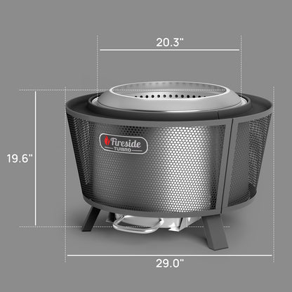[Discontinued] Fireside Pluto R29 Outdoor Fire Pit  - Painted Black