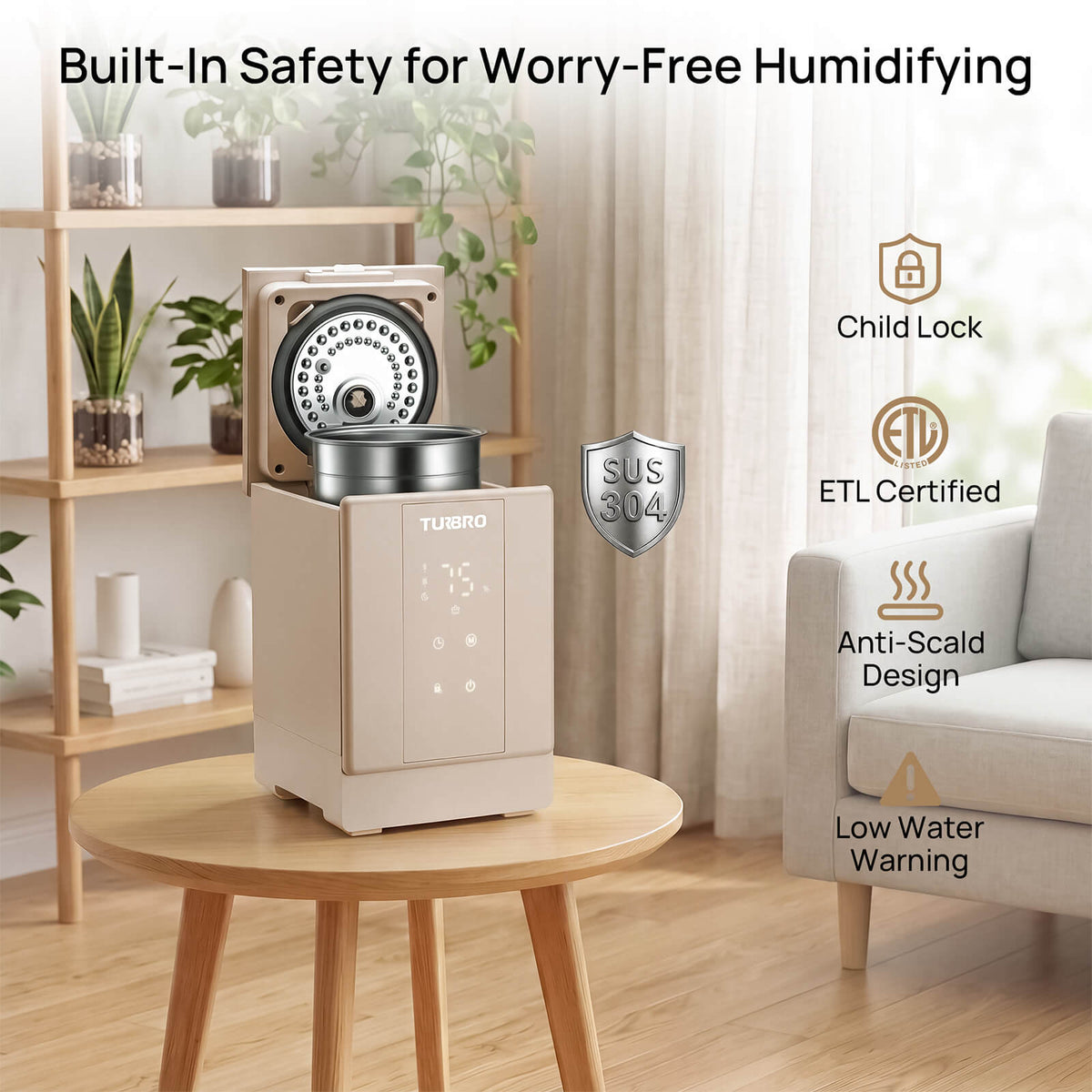 Greenland 4L Stainless Steel Steam Warm Mist Humidifier