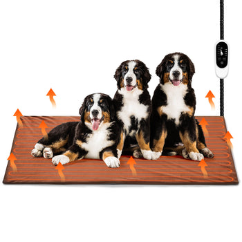 TURBRO Pet Heating Pad: Heated Dog Bed for Large Breeds, Temp Control, Timer, MET Certified,view 1