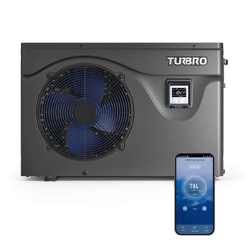 TURBRO 50,000 BTU Swimming Pool Heat Pump, Inverter Electric Pool Heater for In and Above-Ground Pools Up to 15,850 Gallons, Titanium Heat Exchanger, IPX4-Waterproof, 220-240V, Beluga Series,view 1