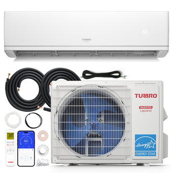 Turbro air conditioning unit with accessories on a white background,view 1
