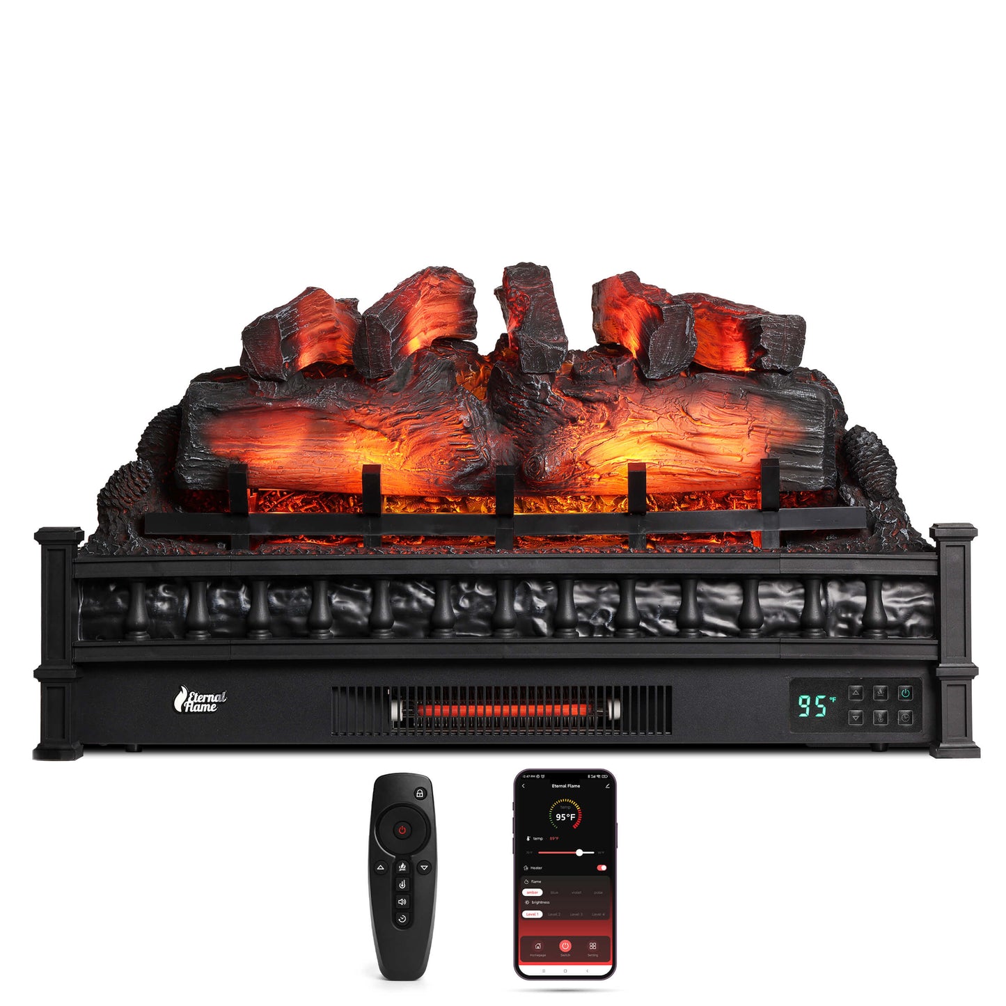 Eternal Flame EF30-PB Elektrischer Kaminholzscheite 