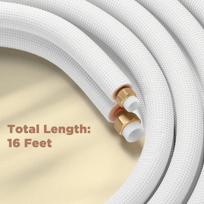 TURBRO Mini Split Line Set, Thickened Copper Line for Mini Split or Heat Pump and HVAC with Fittings
