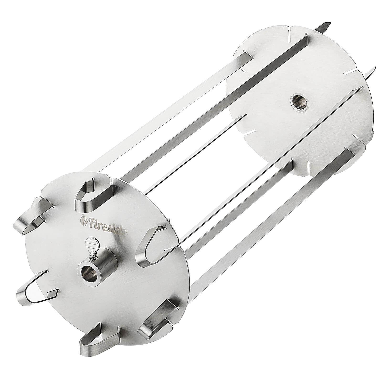 TURBRO Universal Grill Rotisserie Skewer Set, 304 Stainless Steel, Fits 1/2” or 3/8" Hexagon, 3/8" or 5/16" Square Spit Rods, Compatible with Most Grills, Perfect for Outdoor BBQ and Gatherings