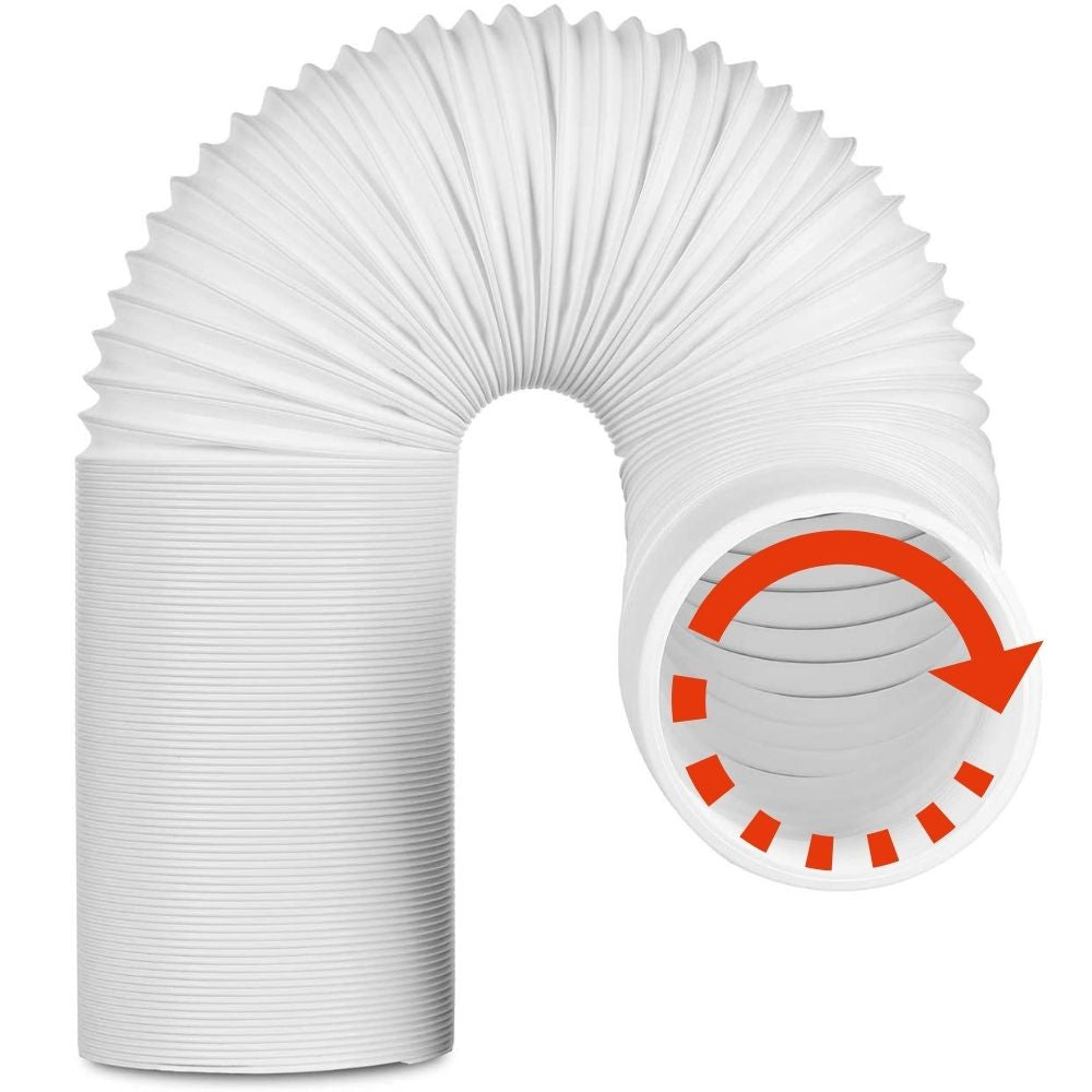 TURBRO Portable Air Conditioner Universal Exhaust Hose - 5 Inch Diameter, 78 Inch Length, Clockwise Thread